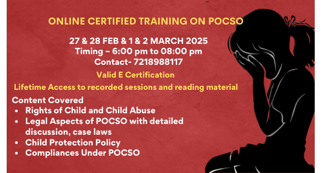 Online Certified Training on POCSO