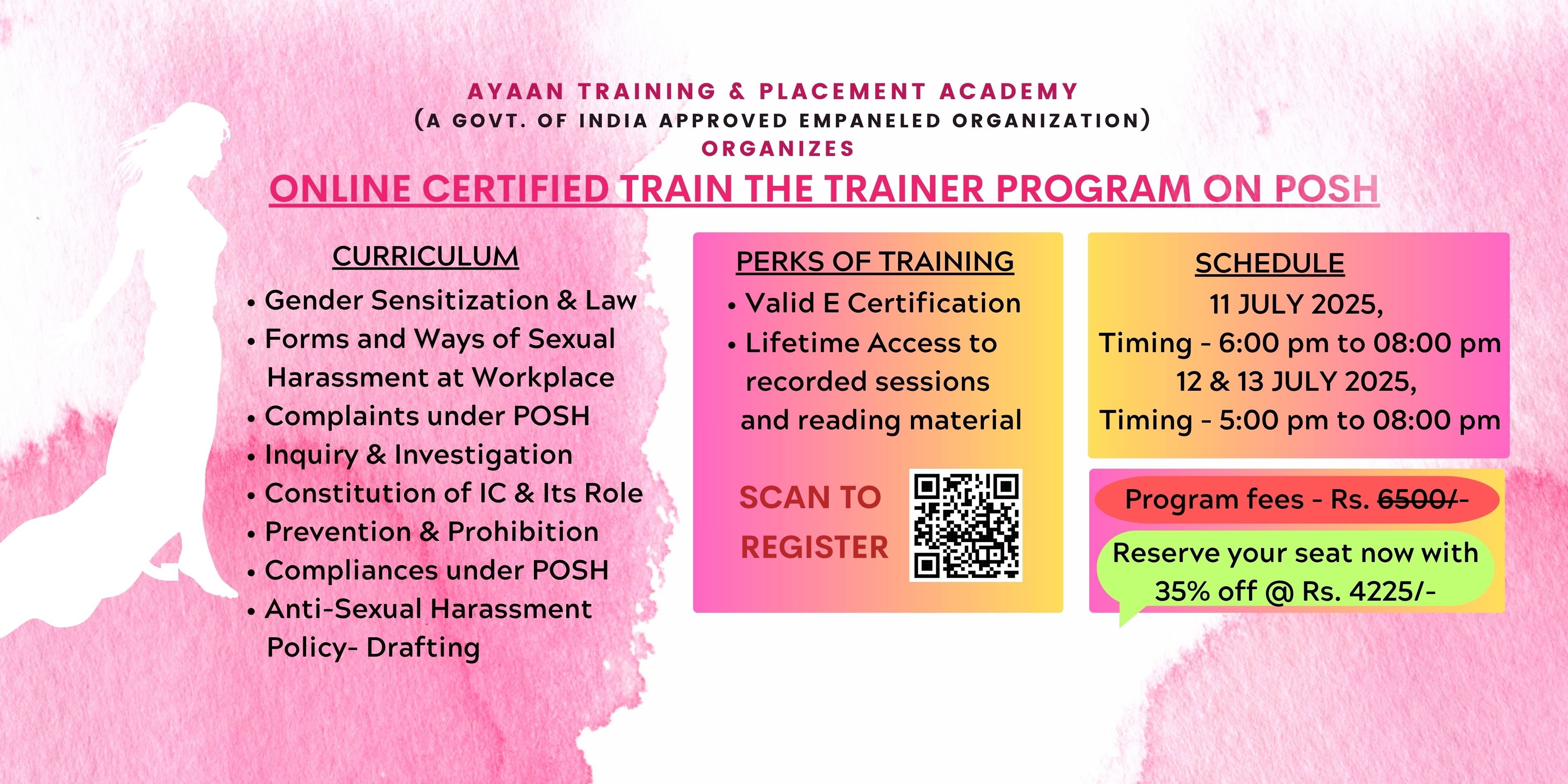 Online Certified Train the Trainer Program on POSH